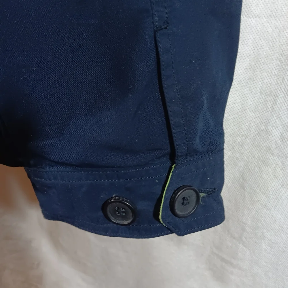 Lacoste Mens L/XL 56/6 Jacket Navy Blue Nylon Zippered Preppy